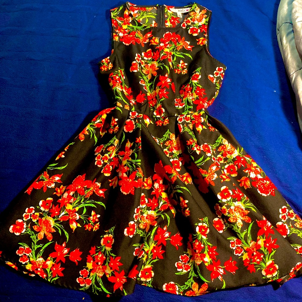 Floral High Neck Dress